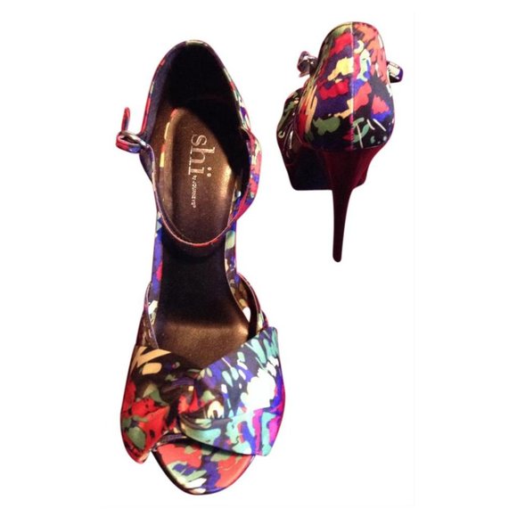 Shi by JOURNEYS Shoes - Shi by Journeys Floral Platform Stiletto Shoes